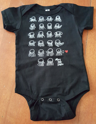 black baby jellies onezie